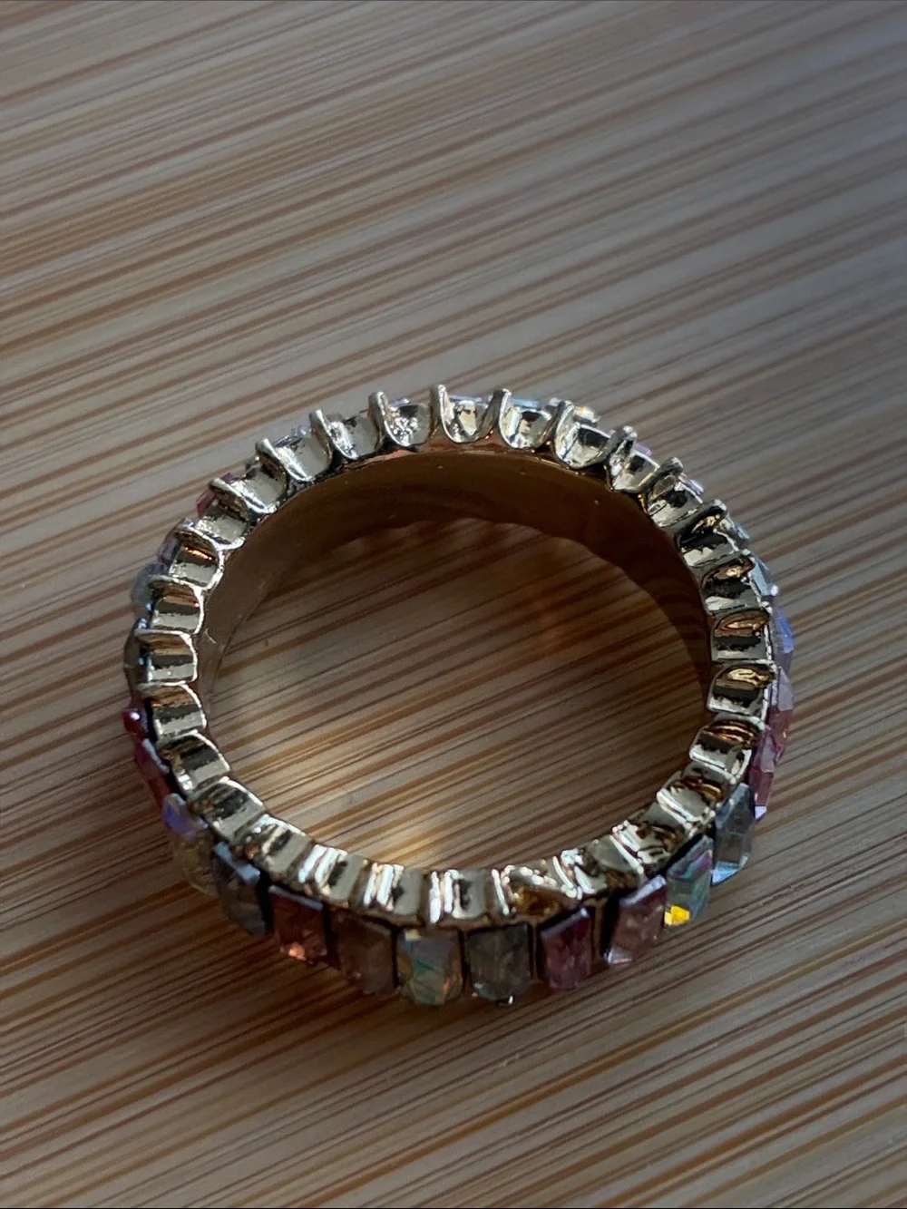 Sugarfix by BaubleBar Multicolor Pastels Crystal Baguette Ring - Size 7